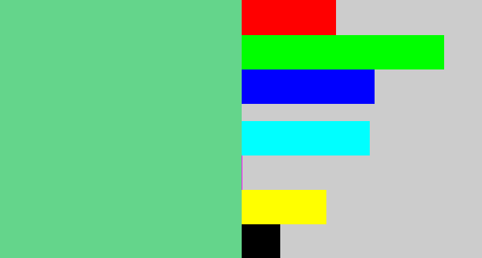 Hex color #64d58b - soft green