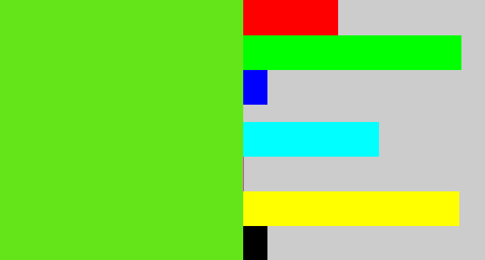 Hex color #64e51a - green apple