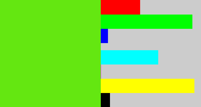 Hex color #64e711 - green apple