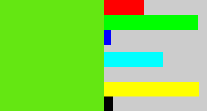 Hex color #64e712 - green apple
