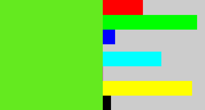 Hex color #64ea1f - green apple