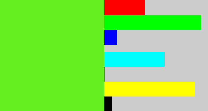 Hex color #64ed1f - green apple