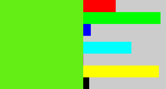 Hex color #64ee16 - green apple