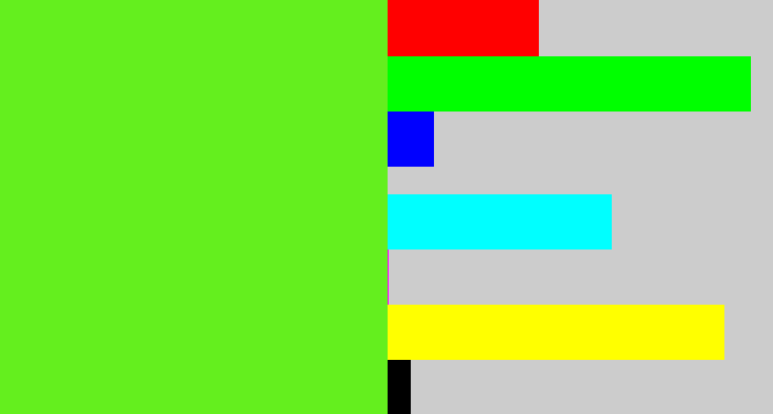Hex color #64ef1e - green apple