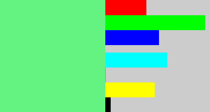 Hex color #64f381 - lightgreen