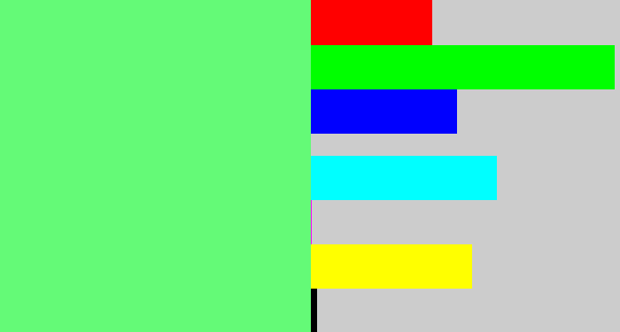 Hex color #64fa77 - lightgreen