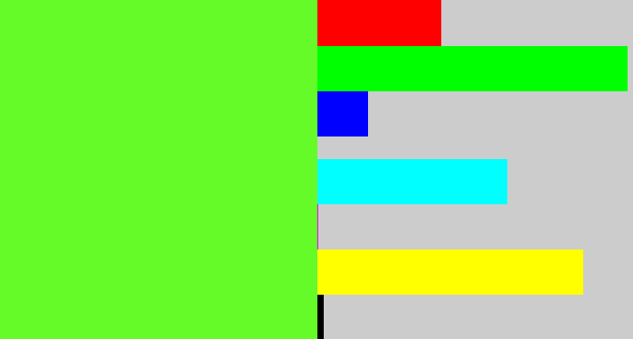 Hex color #64fb28 - toxic green