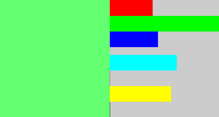 Hex color #64ff70 - lightgreen