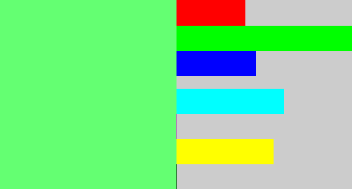Hex color #64ff72 - lightgreen