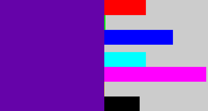 Hex color #6503a9 - violet blue