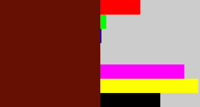 Hex color #651002 - reddy brown