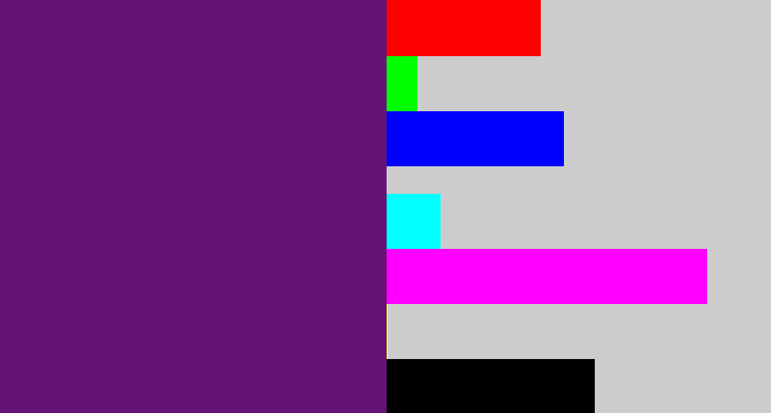 Hex color #651475 - darkish purple