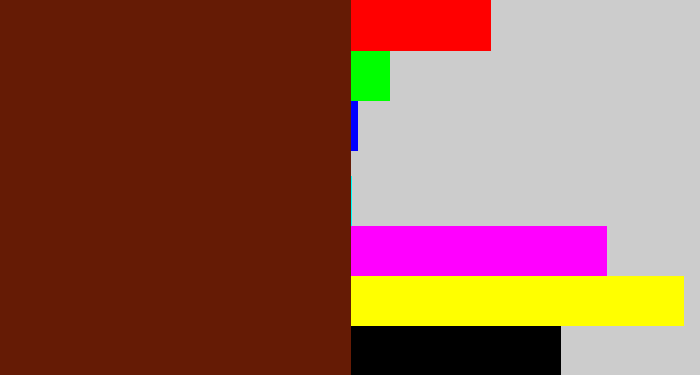 Hex color #651b05 - reddy brown