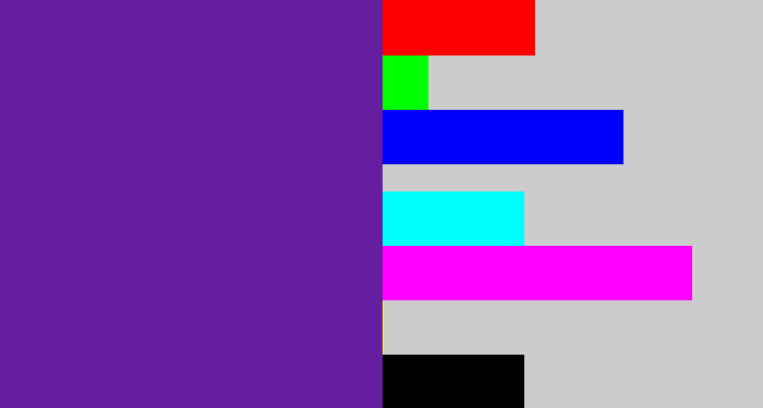 Hex color #651ea0 - purple