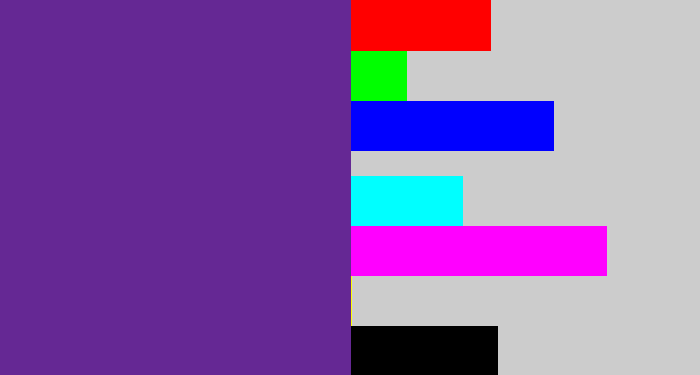 Hex color #652894 - purple