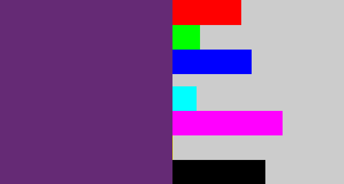 Hex color #652a75 - darkish purple