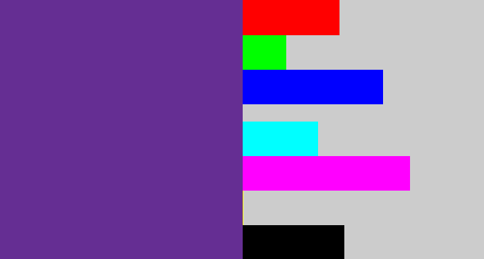 Hex color #652e93 - purple