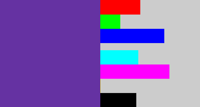 Hex color #6532a2 - purple