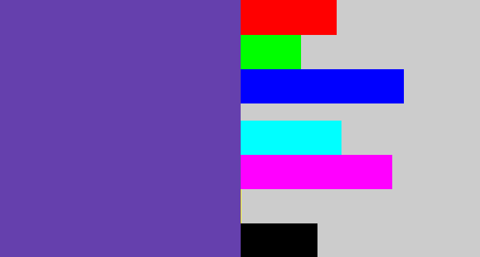 Hex color #6540ad - bluey purple