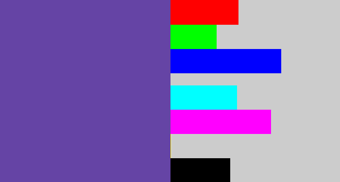 Hex color #6544a5 - bluey purple