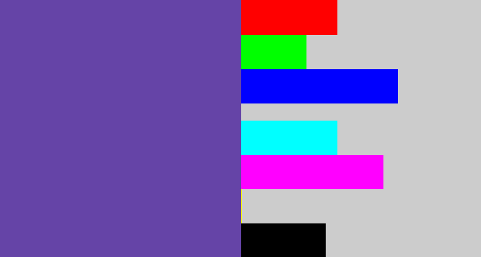 Hex color #6544a7 - bluey purple