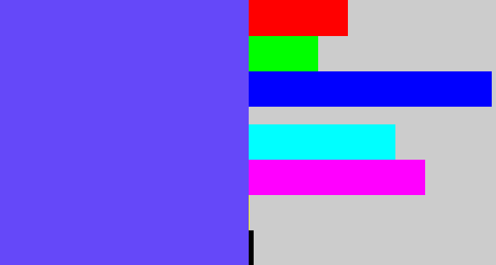 Hex color #6548f9 - purpleish blue