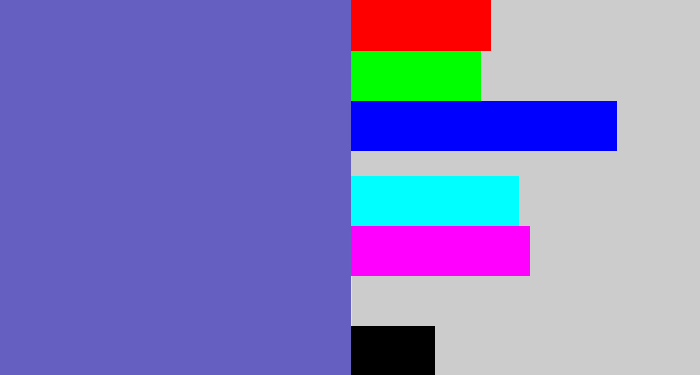 Hex color #655fc2 - iris