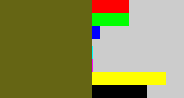 Hex color #656514 - greenish brown