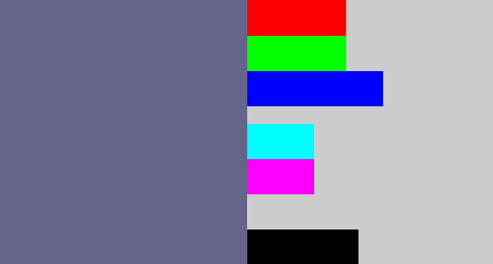 Hex color #65658b - blue grey