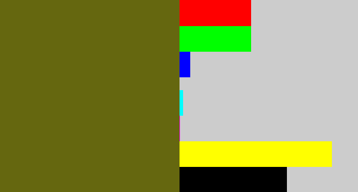 Hex color #65670f - greenish brown