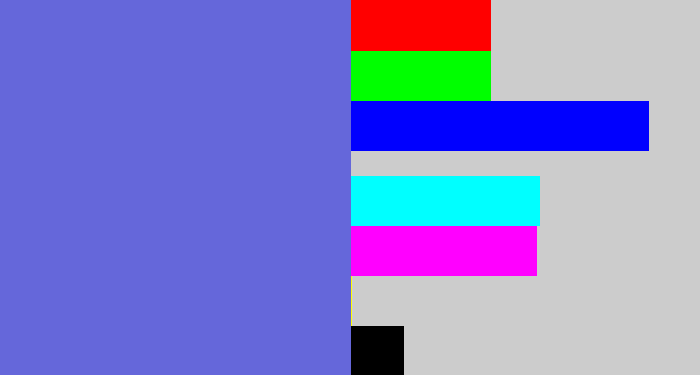 Hex color #6567da - dark periwinkle