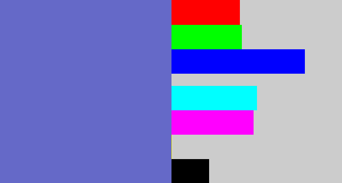 Hex color #6569c8 - dark periwinkle