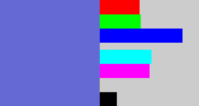Hex color #6569d3 - dark periwinkle