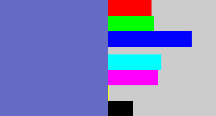 Hex color #656ac5 - dark periwinkle