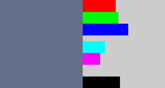Hex color #656e8b - blue grey