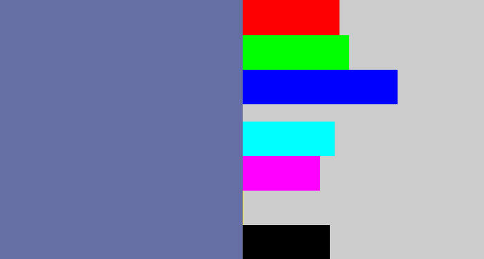 Hex color #656fa3 - slate blue