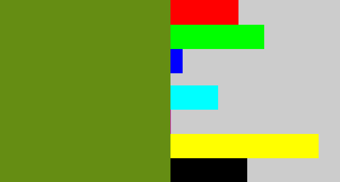 Hex color #658d13 - sap green
