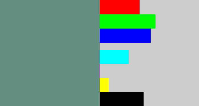 Hex color #658f82 - grey teal