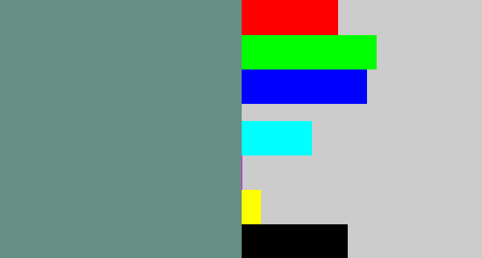 Hex color #658f84 - grey teal