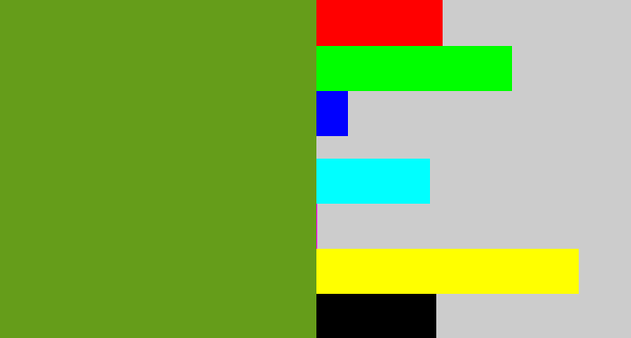 Hex color #659d1a - sap green