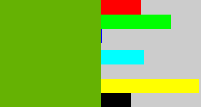 Hex color #65b203 - kermit green