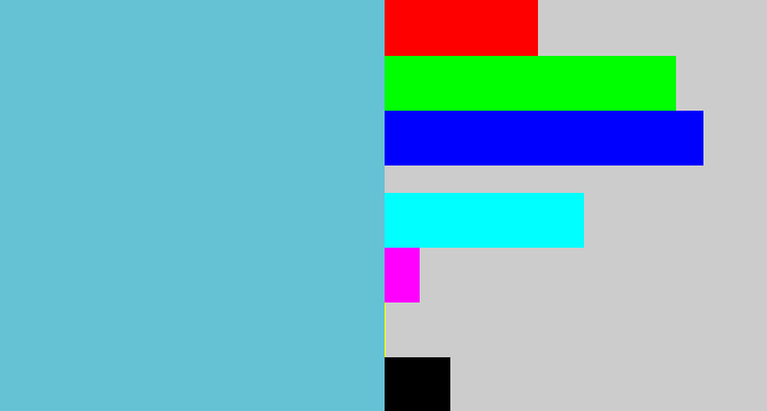 Hex color #65c1d4 - seafoam blue