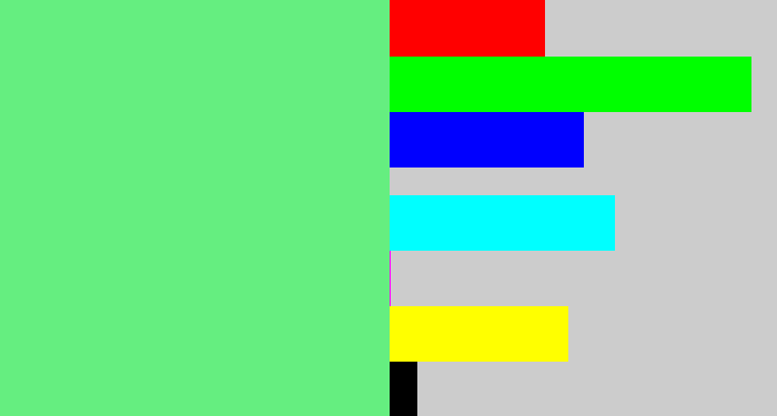 Hex color #65ee80 - lightgreen