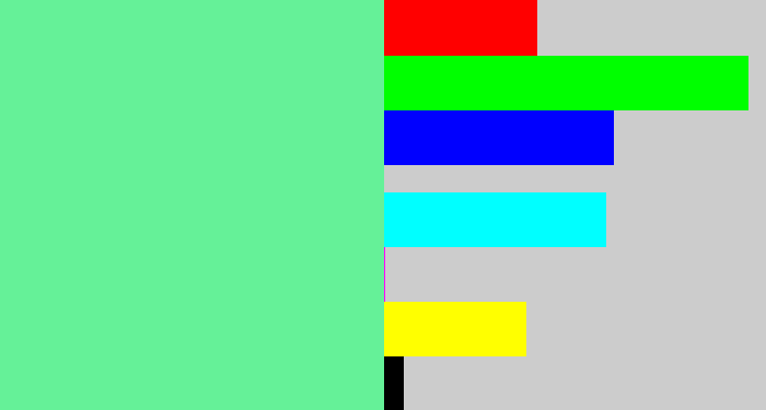 Hex color #65f198 - light green blue