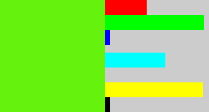 Hex color #65f30e - bright lime green
