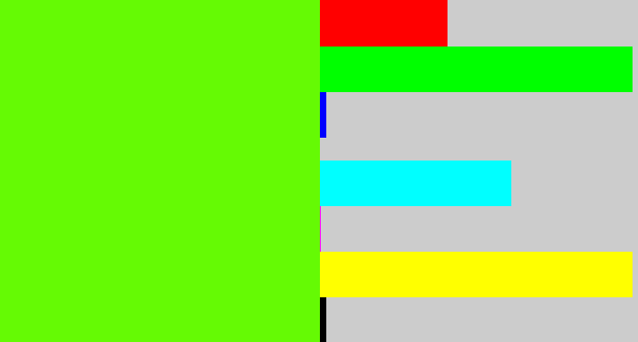 Hex color #65fa04 - bright lime green