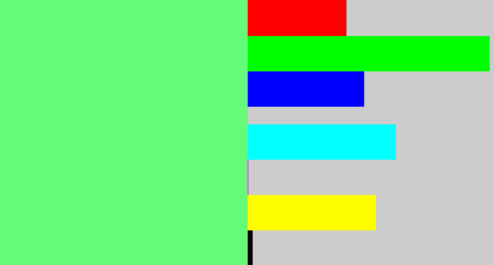Hex color #65fa77 - lightgreen