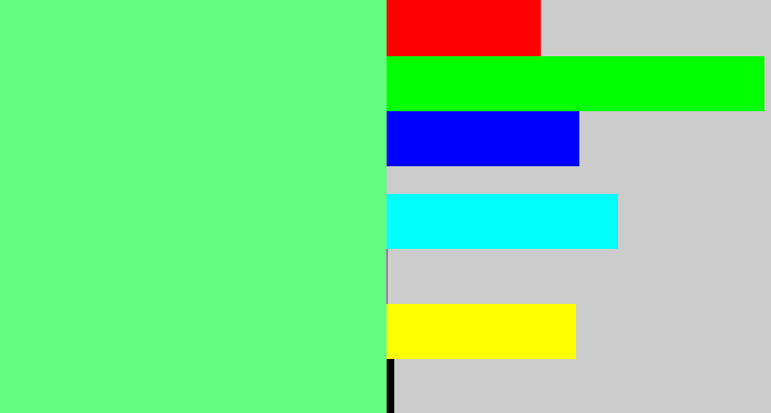 Hex color #65fa80 - lightgreen