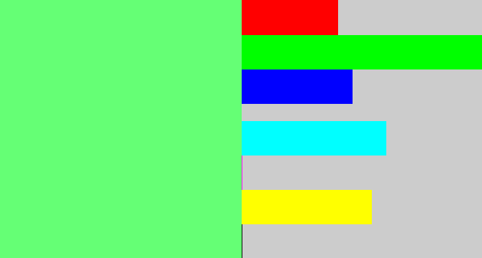 Hex color #65ff75 - lightgreen