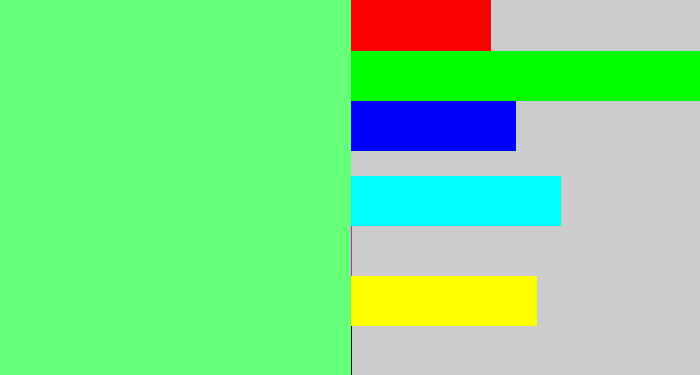 Hex color #65ff78 - lightgreen
